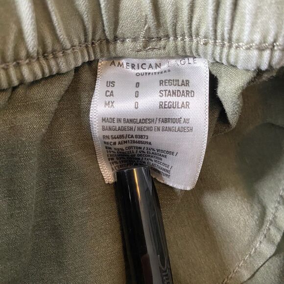 AMERICAN EAGLE Jeans Jogger Super Stretch Jegging Ankle Zip Jr Womens 0 Green - Picture 5 of 9